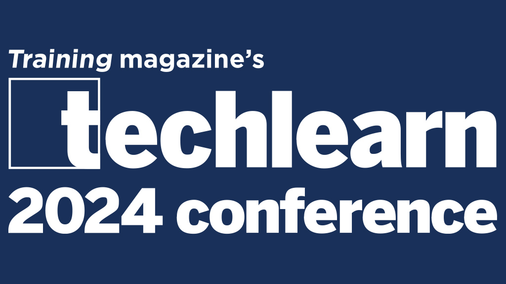 Graphic with the words TechLearn 2024 Conference