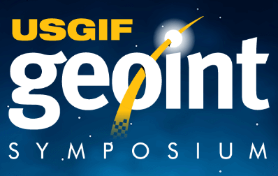 USGIF GEOINT Symposium text and 3-d landscape graphic