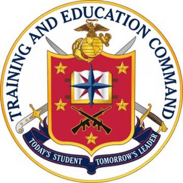 Marine Corps' Training and Education Command logo followed by the words: Today's Student, Tomorrow's Leader
